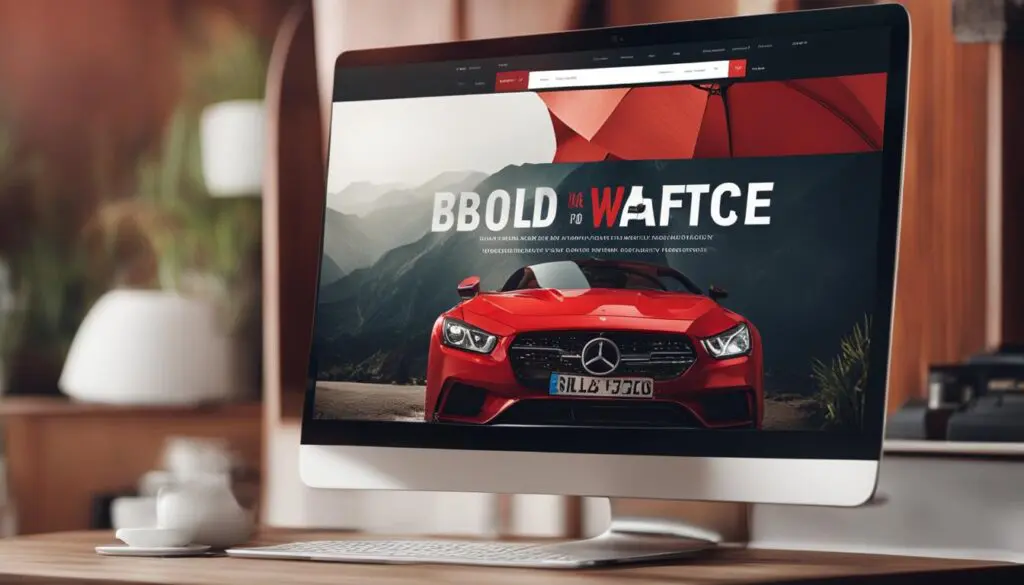 Web design with attention-grabbing elements Web design with attention-grabbing elements