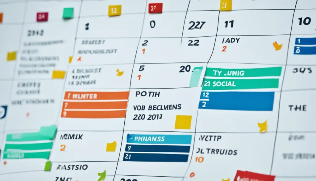 social media content calendar