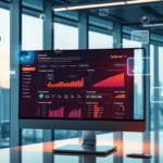AI-powered dashboard displaying sales analytics and chatbot performance metrics for lead qualification and customer engagement.